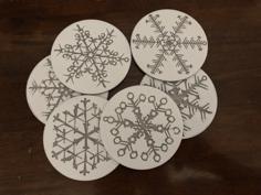 Snowflake Coasters 3D Printer Model