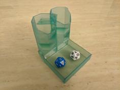 Double Barrel Foldable Hex Dice Tower 3D Printer Model