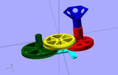 Hand-crank Centrifuge 3D Printer Model