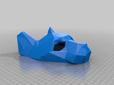 Low Poly Cat Mask 3D Printer Model