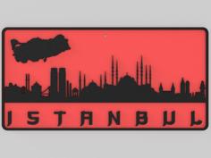 Wall Plate Skyline – Istanbul 3D Printer Model