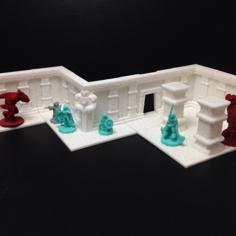 Wayfarer Modular Dwarven Hall Terrain Tiles (18mm Scale) 3D Printer Model