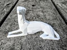 Low Poly Whippet 3D Printer Model