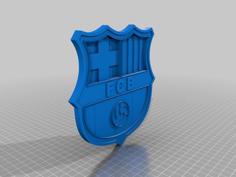 FC Barcelona Multicolor Shield 3D Printer Model