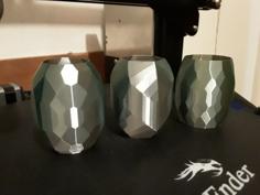 Faceted Containers (or Vase) 3D Printer Model