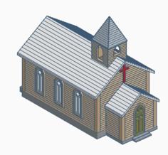 Old West Church 3D Printer Model