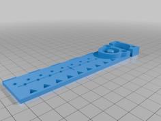 Ruler With Sliding Function For Drawing Straight Horizontal Lines Combined With Arc Drawing Rotation Axis (横線を真っ直ぐ引くためのスライド機能に円弧描画回転軸を合体した定規) 3D Printer Model