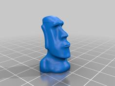 Moai (not Quite So Angry With And Without Hat) 3D Printer Model