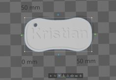 Kristian Keychain 3D Printer Model