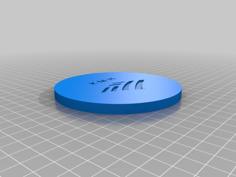 Coaster Monogram Logo 3D Printer Model