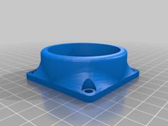 60 Mm Server Cooler Adapter To Pipe 3D Printer Model