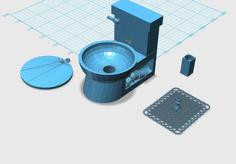 Working Toilet 3D Printer Model