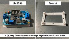 LM2596 DC DC Step Down Converter Mount 3D Printer Model