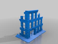 Collapsed Building With Battle Damage 3D Printer Model