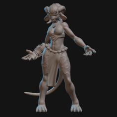 Tiefling Warlock Miniature 3D Printer Model