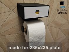 Toilet Paper Holder With Wood And Drawer 3D Printer Model