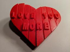 Articulated Heart Love You More 3D Printer Model