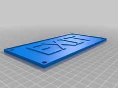 Exit Sign 3D Printer Model