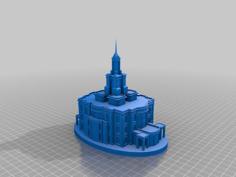 Payson Utah Temple With Base 3D Printer Model