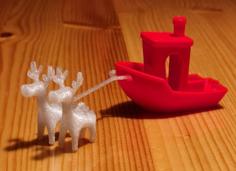 Christmas Benchy Reindeer Harness 3D Printer Model