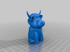 Cow Key Chain V2 3D Printer Model