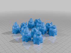 Multiple Little Spooky Ghosts 3D Printer Model