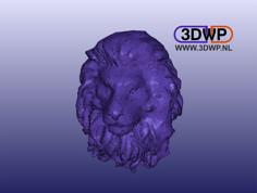 Lion Head Wall Hanger (Lion Sculpture 3D Scan) 3D Printer Model