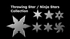 Throwing Star / Ninja Stars Collection 3D Printer Model