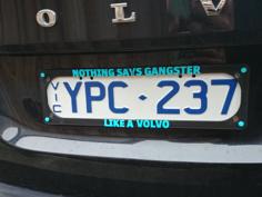 Volvo Number Plate Frame 3D Printer Model