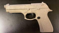 M9 Blue Training Pistol 3D Printer Model