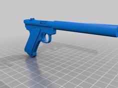 Ruger MK IV Silenced 3D Printer Model