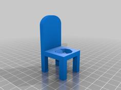 Dice Chair (Blank For Text) 3D Printer Model