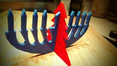 Menorah Christmas Tree Ornament 3D Printer Model