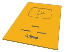 Customizable YouTube Play Button 3D Printer Model