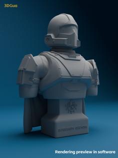 Helldivers 2-Fanart Bust 3D Printer Model