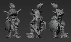 Goblin Warrior Knight. Part Of Set 3D Printer Model