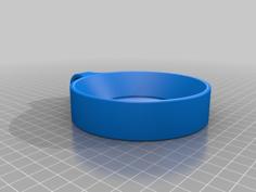 Candle Plate With Handle (for 80mm Diameter Candle) 3D Printer Model