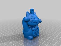 Happy Cat (Maneki Neko) KEYCHAIN MOD 3D Printer Model