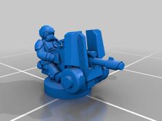 Autocannon Remix For Empire Star Army, Acadian Infantry 3D Printer Model