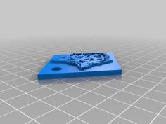 Llavero Lobo 3D Printer Model