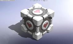 (storage Box V2) Aperture Science Weighted Companion Cube 3D Printer Model