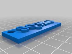 Keychain With Ham Radio Call Sign 3D Printer Model