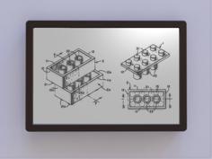 LEGO Brick Patent Art 3D Printer Model