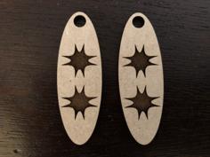 Laser Cut Elliptical Earrings