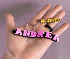 Andrea Name Keychain – Flex And Fixed 3D Printer Model