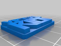 Virtual Riot Logo Basic 3D Printer Model