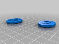 Reward/Penalty Coins 3D Printer Model