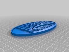 Bicycle Card Collector Plaque Logo 3D Printer Model