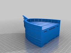 Combined Openforge 28mm Boat Tiles Ship Front With Added Figurehead 3D Printer Model