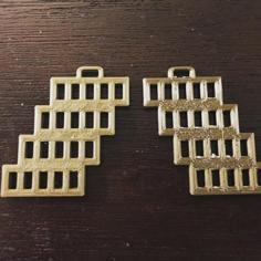 Rectangle Hole Earrings 3D Printer Model